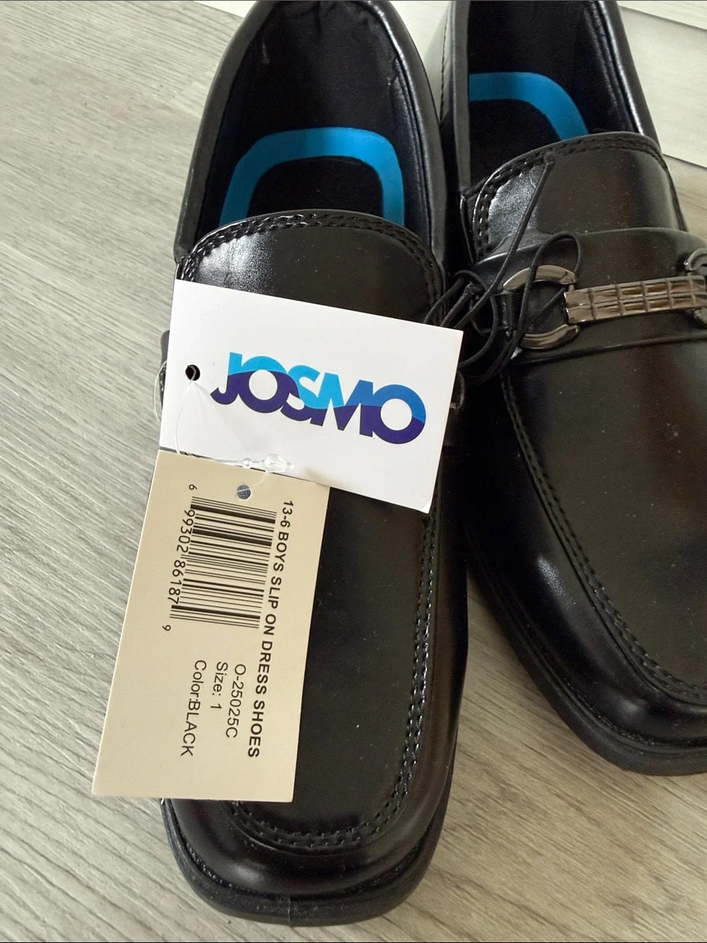 Josmo Black Boys Dress Loafers with Silver Bit